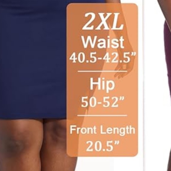 Hybrid & Company Women's Pencil Skirt Premium Ponte Stretch Above Knee Side Slit - Picture 4 of 6